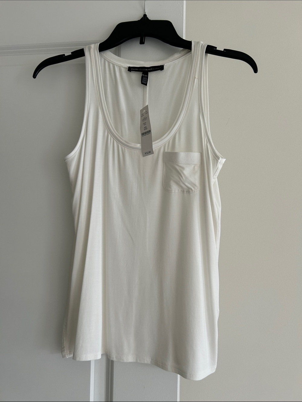 WHBM Pocket Tank. White. Size XXS. NWT